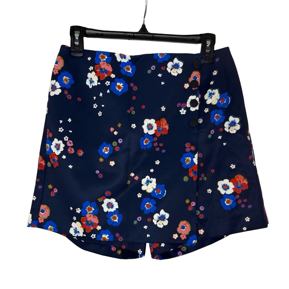 Tory Burch Printed Floral Tech Twill Golf Skort Small S Navy NWT - Picture 3 of 7